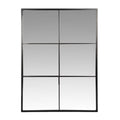 Miroir à 6 Carrés avec Cadre Noir