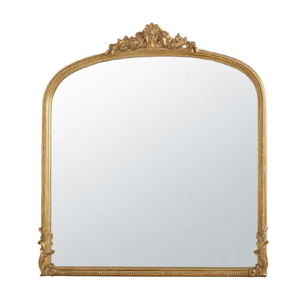 Miroir Ancien avec Cadre Doré et Détails Ornementaux