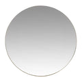 Miroir Rond avec Cadre Métallique Doré