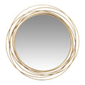 Miroir Rond avec Cadre Métallique Orné