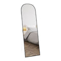 Miroir Plein Pied Arqué avec Cadre Noir