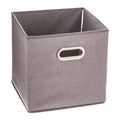 Boîte de rangement en tissu gris avec poignée