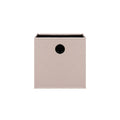 Boîte de rangement en tissu beige avec poignée