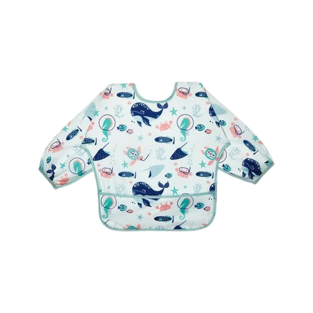 5-Pack Waterproof Long-Sleeve Bibs, Stain-Resistant & Adjustable